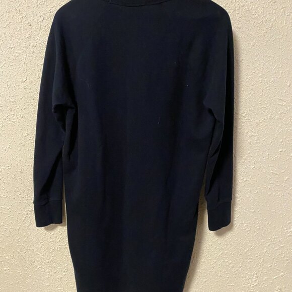 Standard James Perse Navy Long Sleeve Knit Shirt Dress Size 1 - Picture 2 of 3